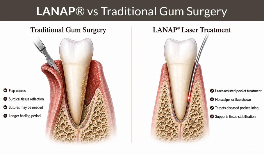 Lanap vs Traditional Gum Surgery Midtown Manhattan NYC