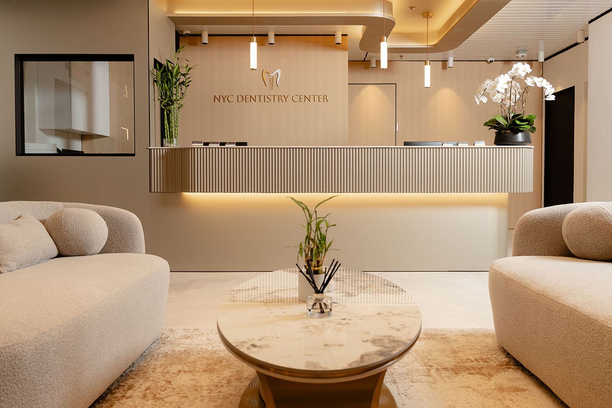 NYC Dentistry Center Midtown East Manhattan dental office front desk and patient reception near appointment check in